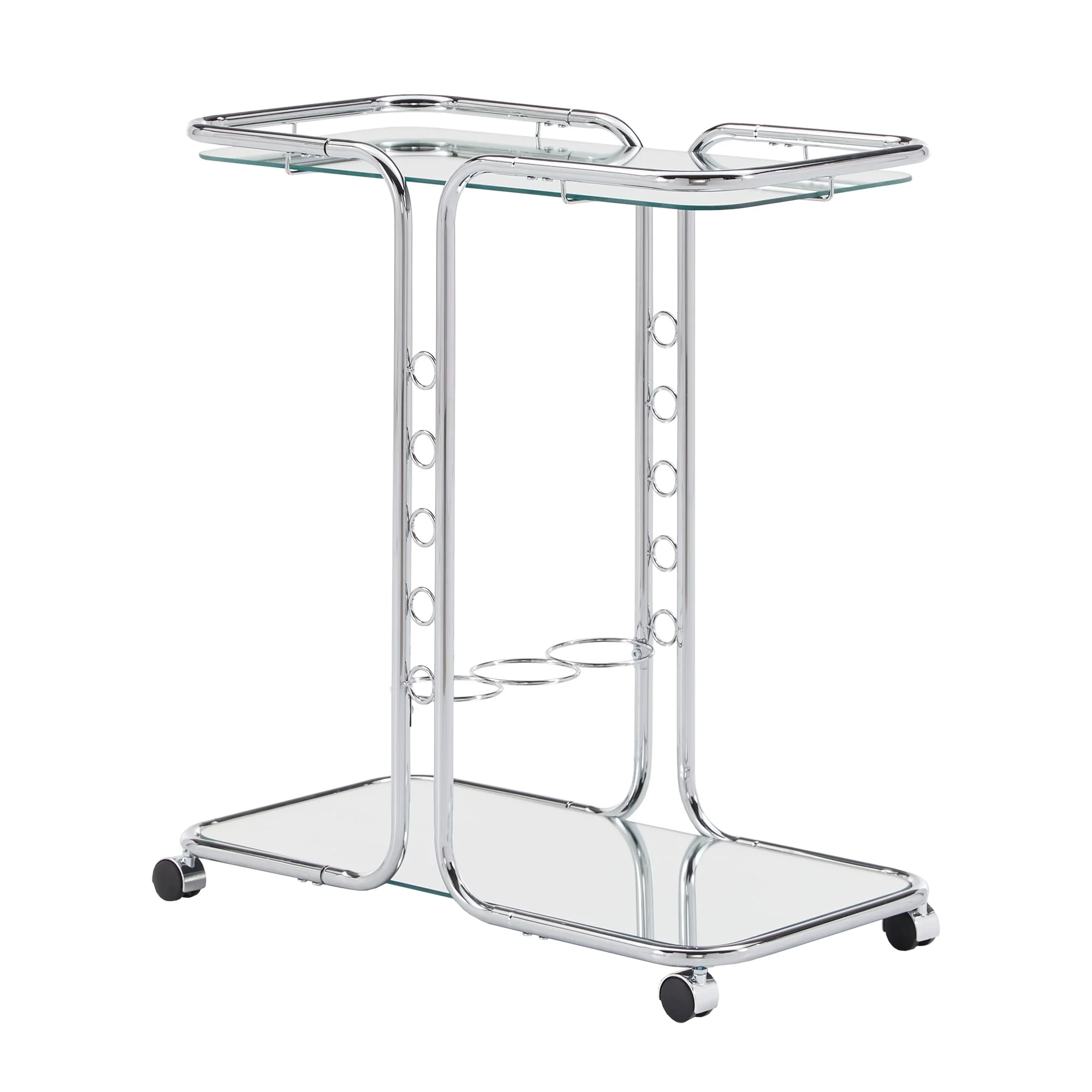 Rosewood Chrome Finish Bar Cart by iNSPIRE Q Bold