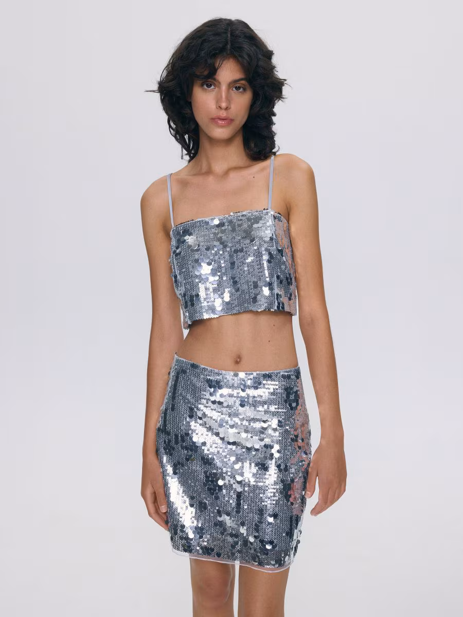 Mini Skirt With Sequins