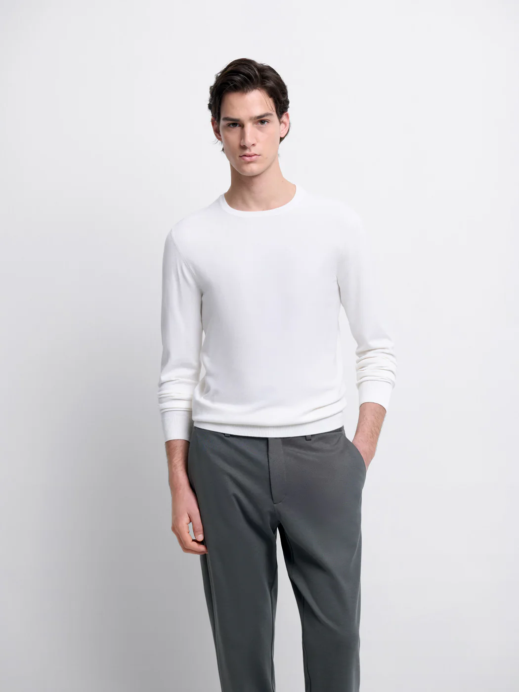 Pull col rond en viscose certifiée