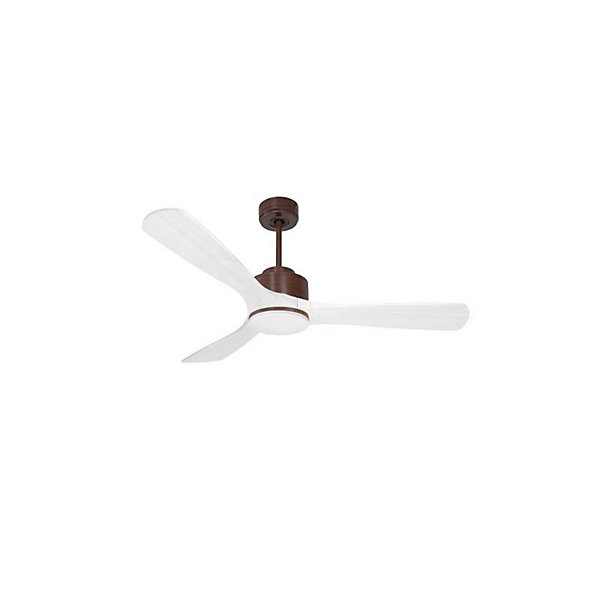 Modulo de KlassFan - Super destratificateur et ventilateur DC 132 cm Marron pales bois blanc Lumièredimmable 25 à 40 m²