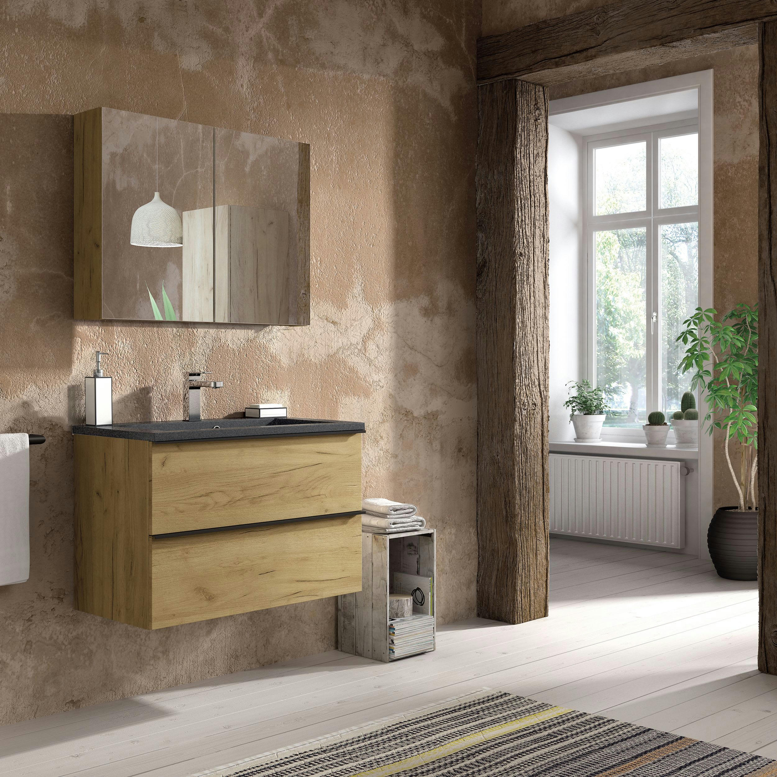 SANTIAGO - Meuble sous-vasque L80 x H55 x P46cm