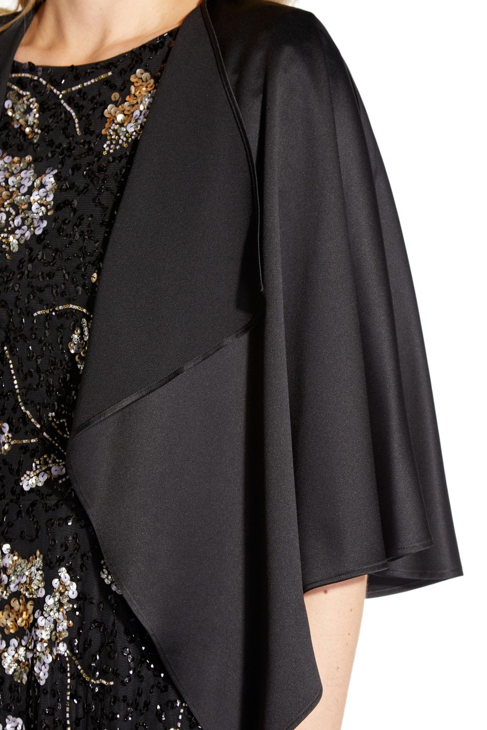 Adrianna Papell Satin Crepe Reversible Cape