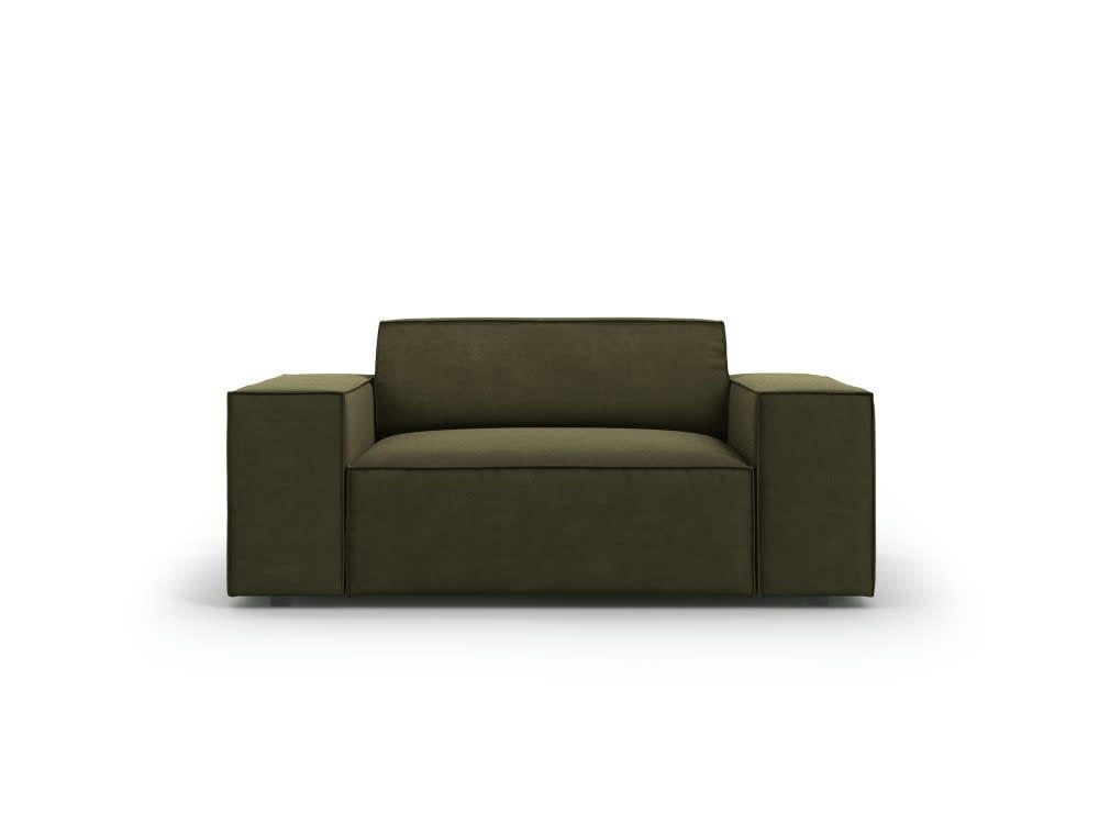 JODIE - Fauteuil en velours vert