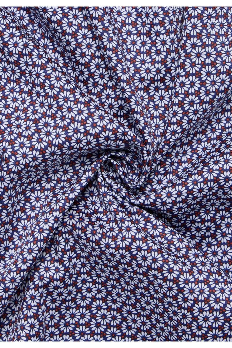 ETERNA Comfort Fit Hemd blau, Bedruckt