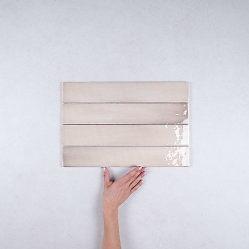 Faïence Effet Zellige Beige MANACOR 6,5x40 beige - Les Carreaux de Jean
