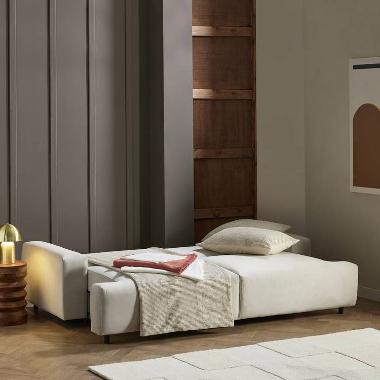 Habitat Julien Fabric 4 Seater Sofa Bed - Natural