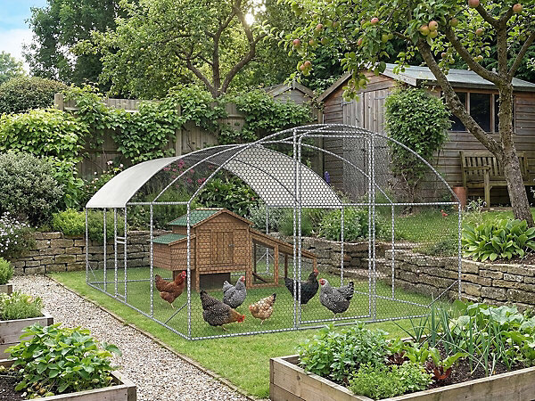 Enclos à poules dôme 15 m² parc grillagé 