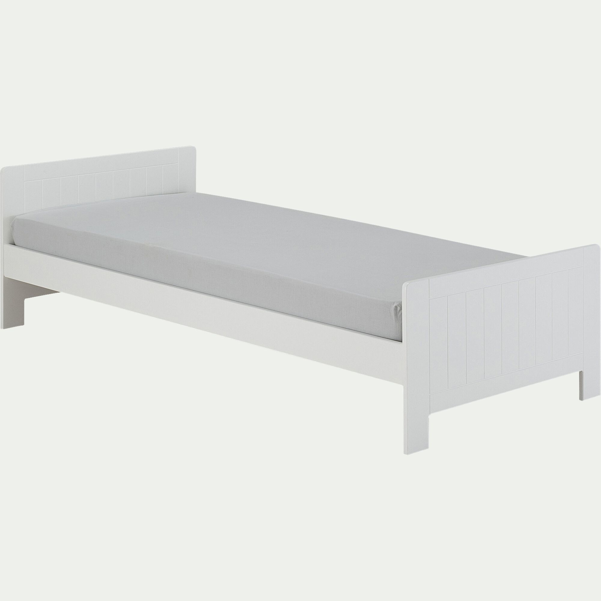 POLLUX - Lit 1 place enfant en bois 90x200cm - blanc