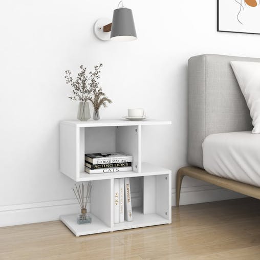 NNEVL Bedside Cabinets 2 pcs White 50x30x51.5 cm Chipboard