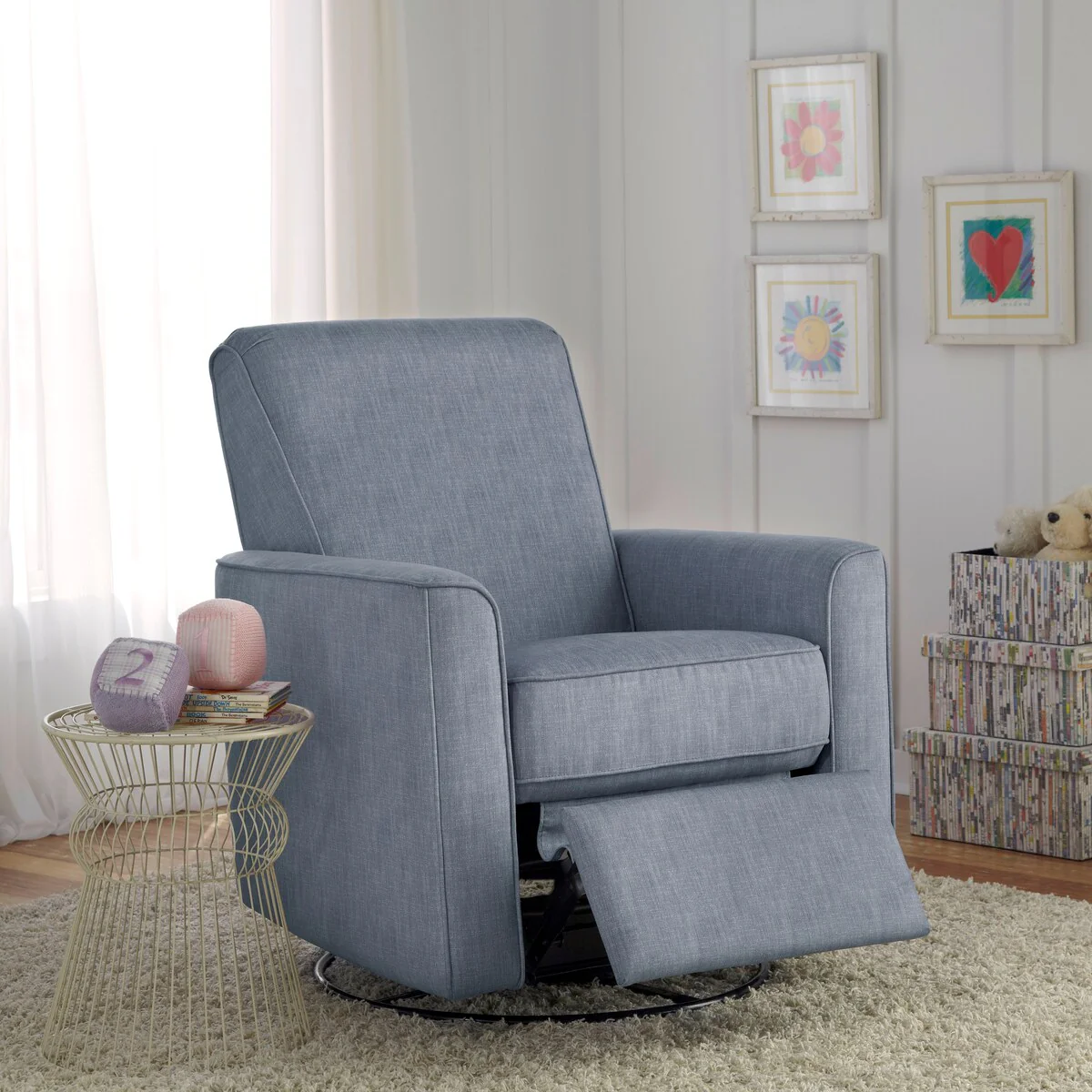 Harmony Swivel Glider Recliner Carlton Dove