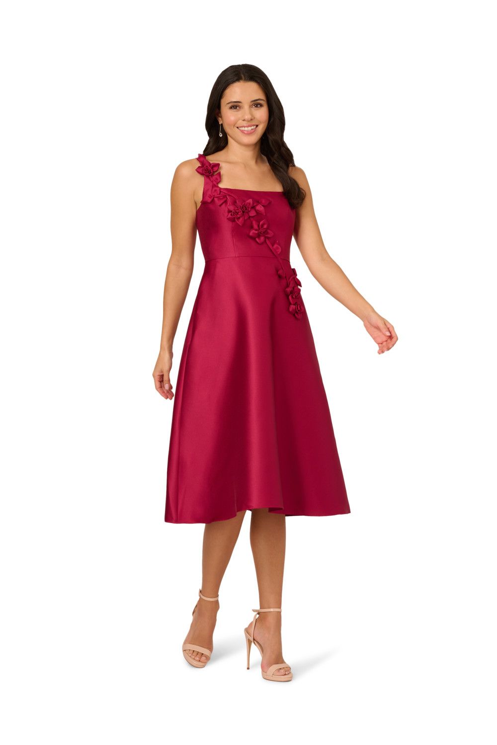Adrianna Papell Mikado Petal Dress