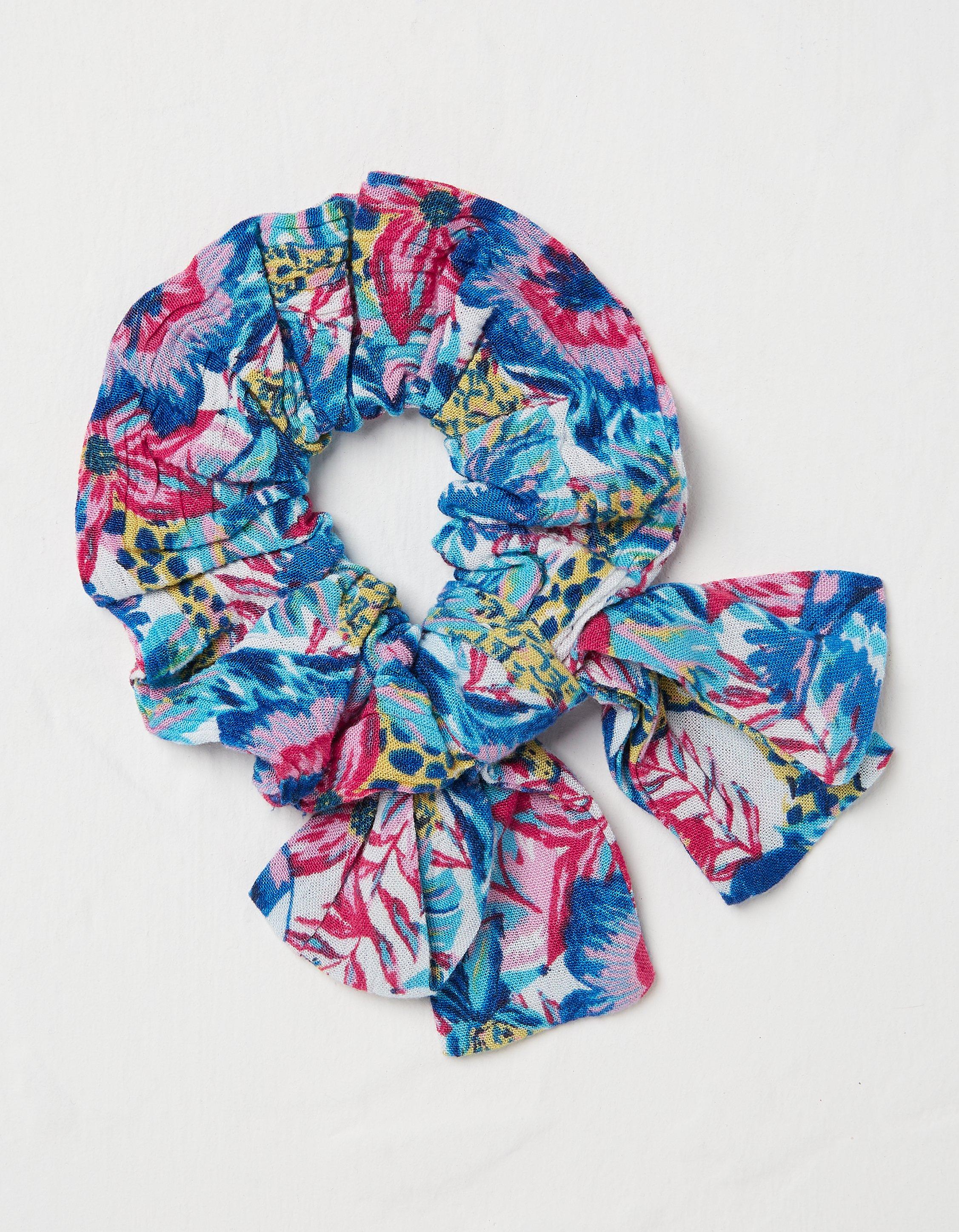 Tropical Print Scrunchie