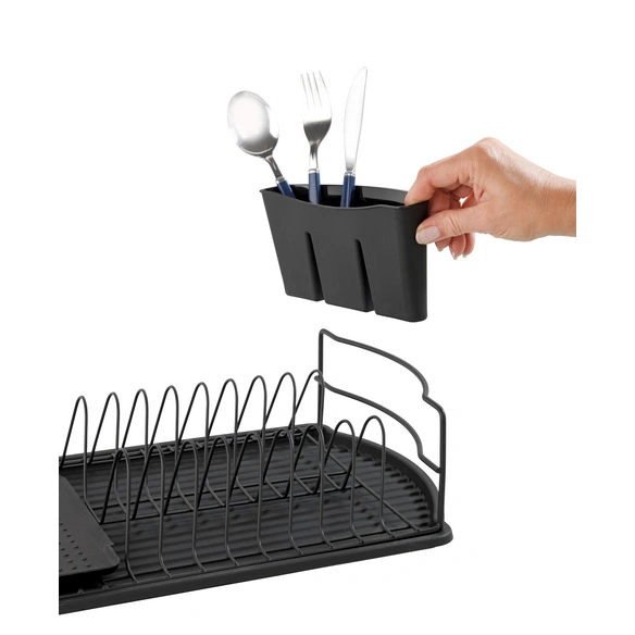 Geschirrabtropfer, Metall, schwarz