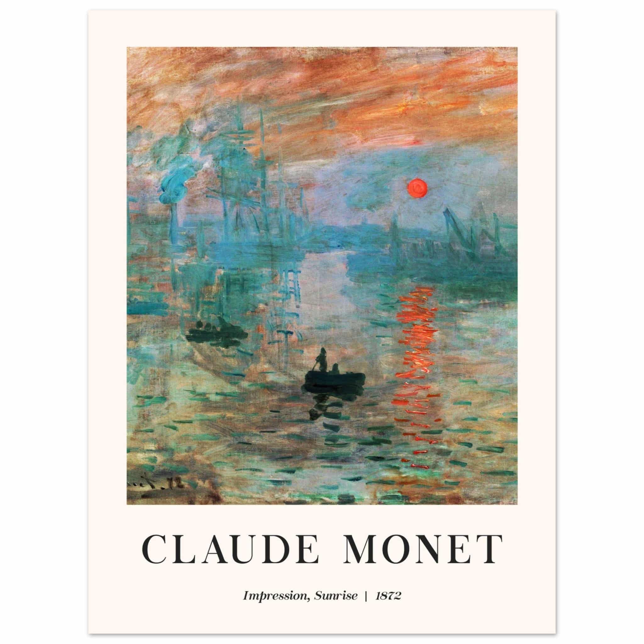 Artfulprints Poster Claude Monet - Impression sunrise  - 30x40 cm - Meerkleurig