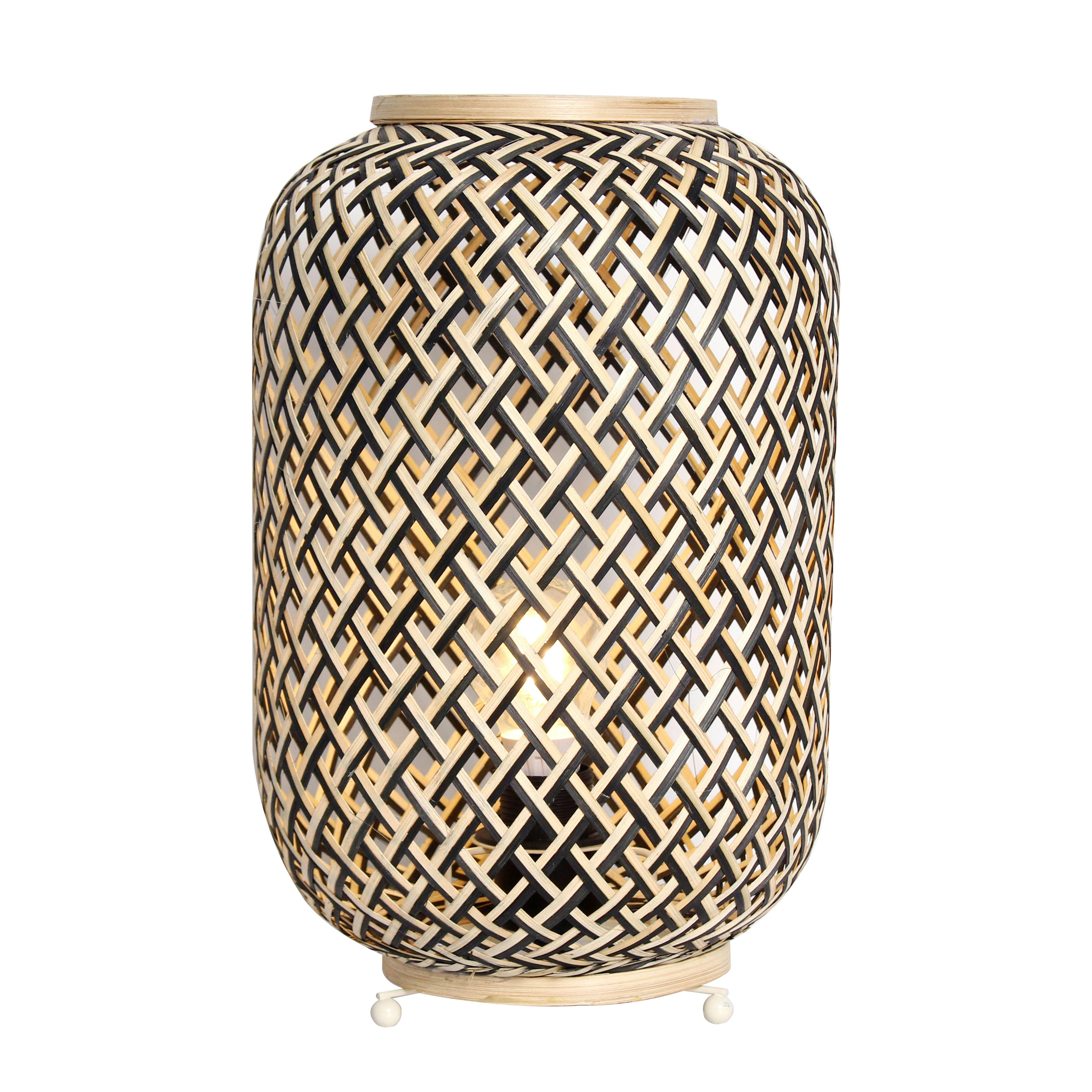 CAGE - Lampe de table en bamboo naturel
