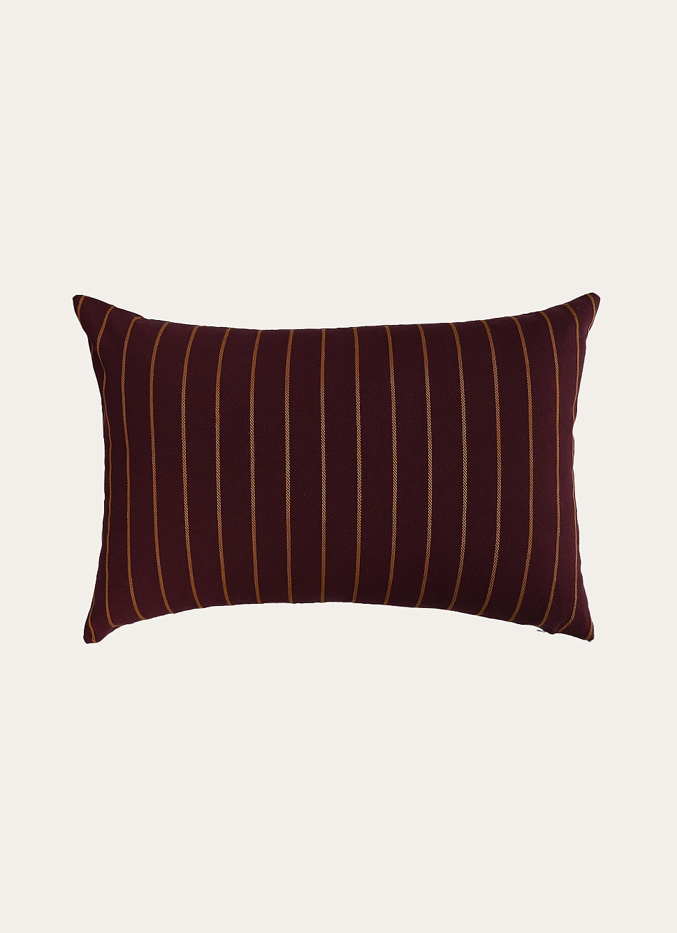 COUSSIN à RAYURES TISSÉES PRUNE