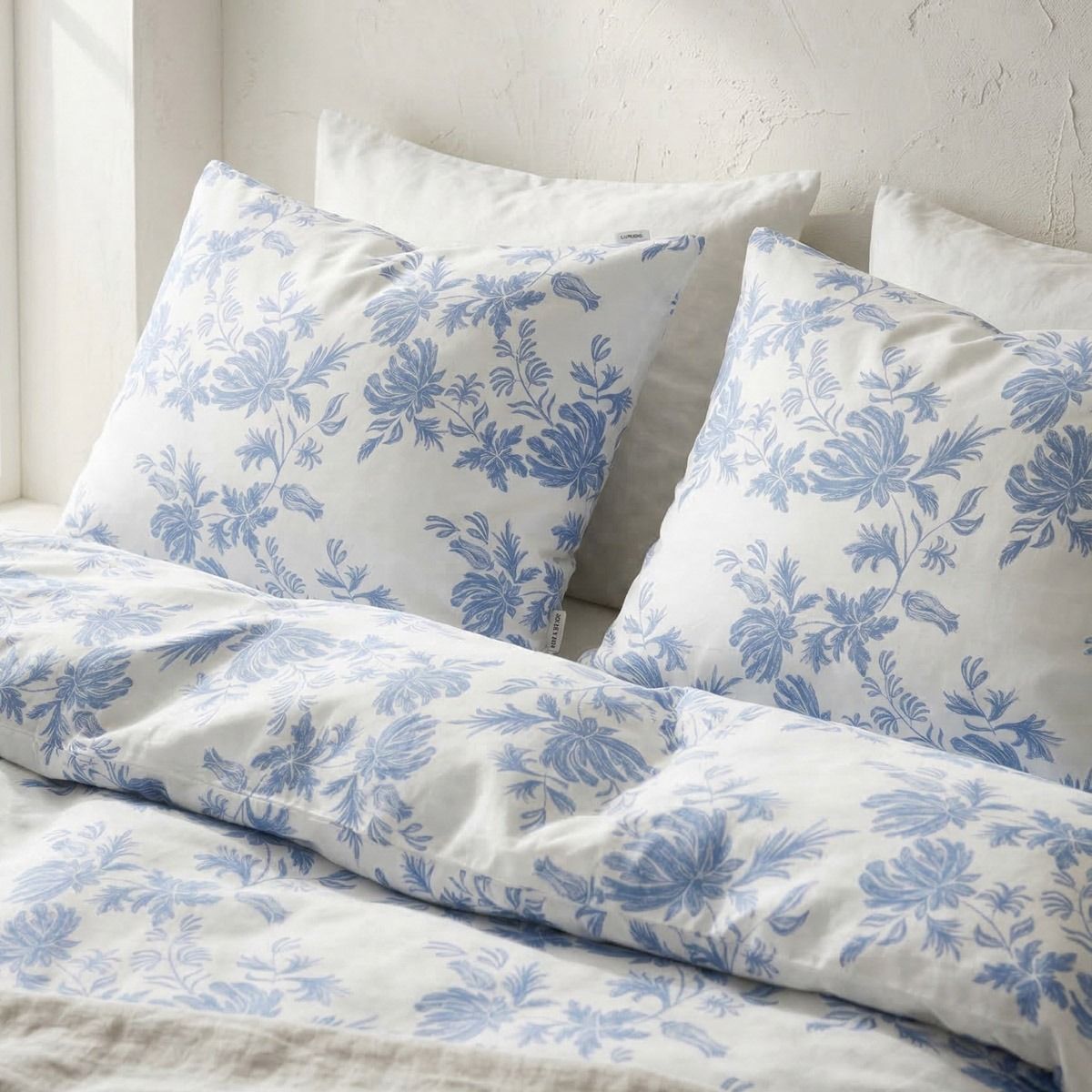 Pościel TALEIA bawełniana w niebieski wzór 140x200   1*70x80 cm