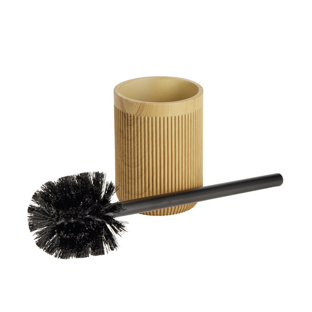 Brosse WC support bois Ø10xH37cm