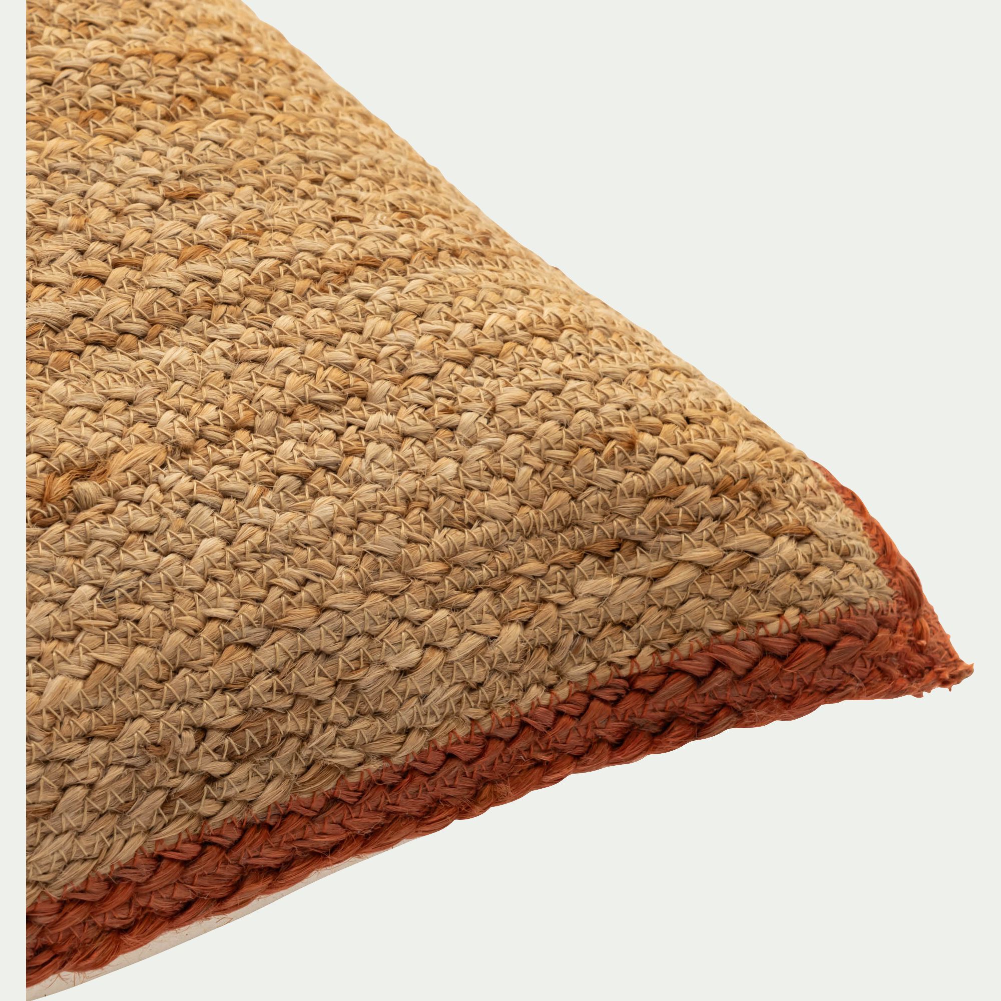 LOZE - coussin en jute avec finition liseré 40x60cm - naturel