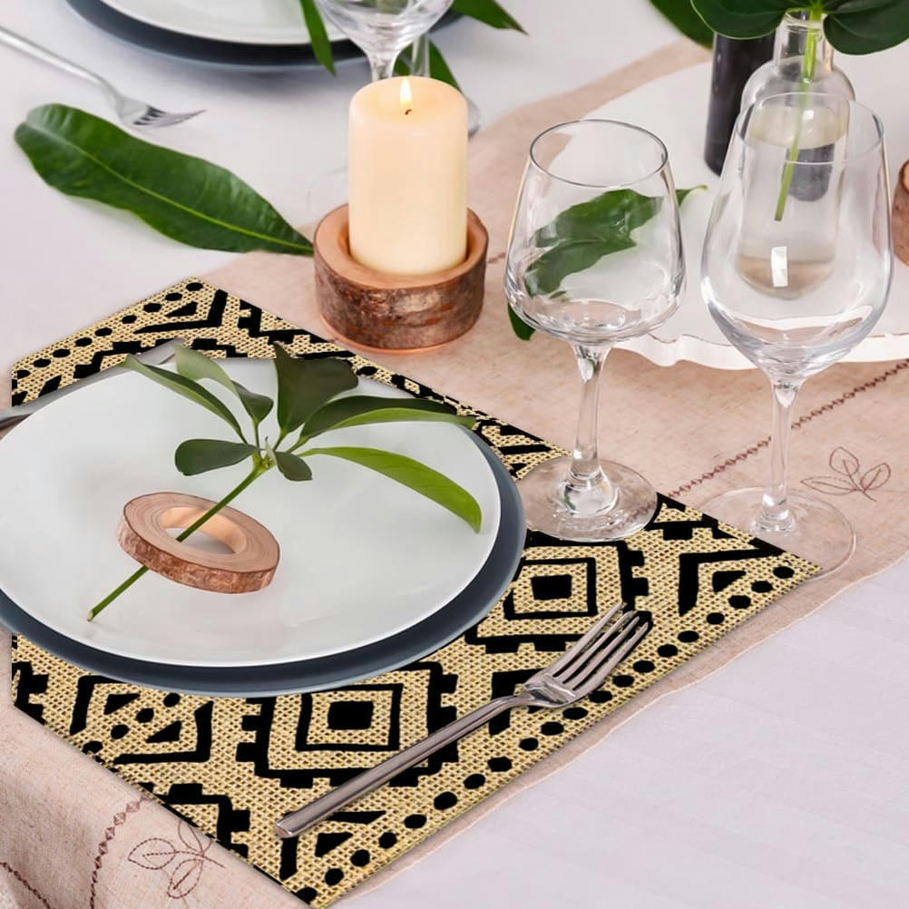 ETHNIC N°3 - Set de table en toile de jute 42x30