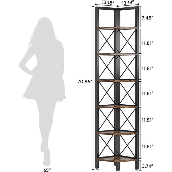 Corner Shelves, 5 Tier Corner Bookshelf and Bookcase Indoor Plant Stand