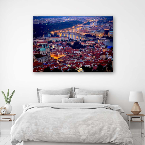 Feeby Obraz na płótnie Praga miasto noc architektura 60x40