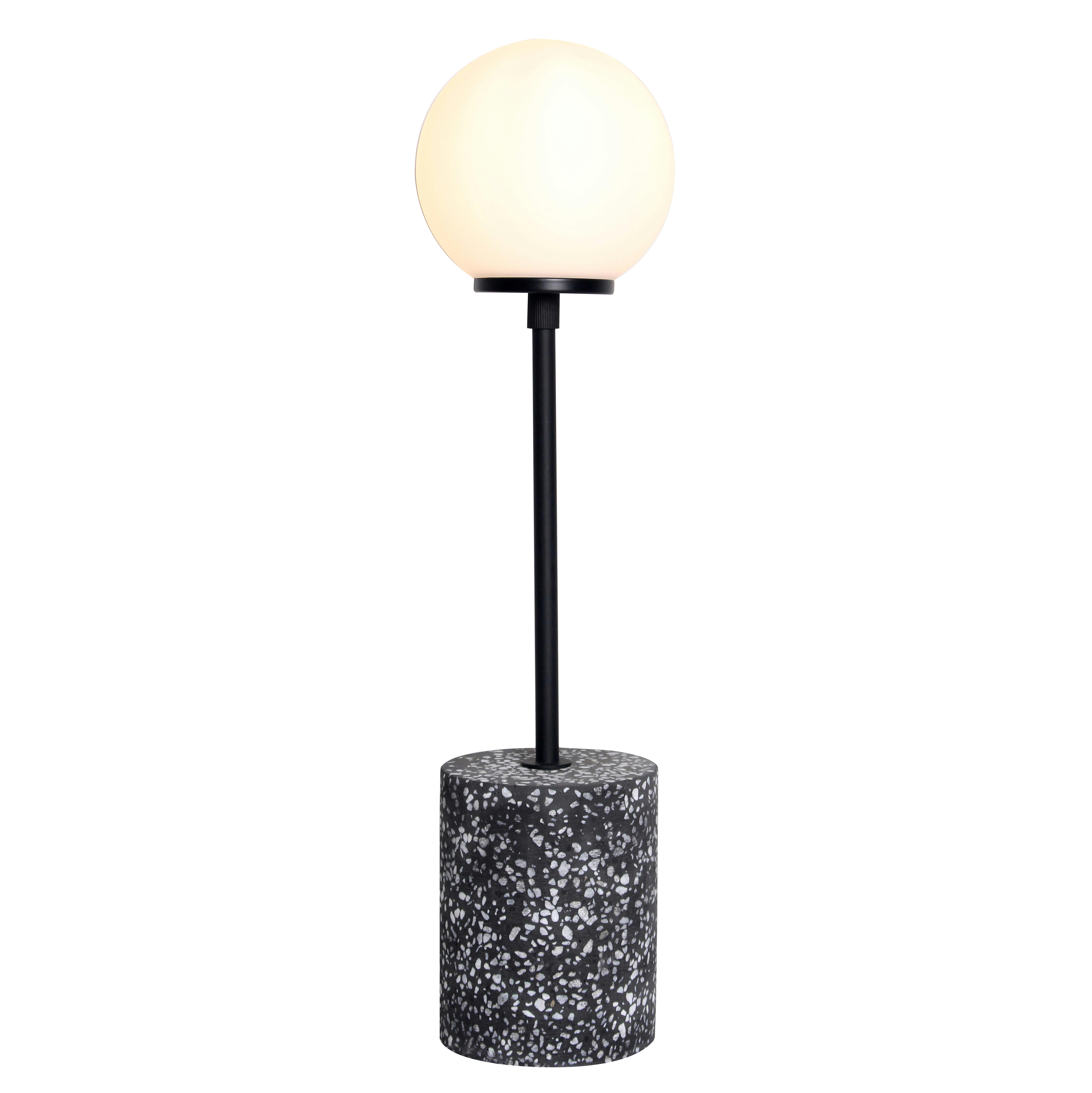 TERRAZZO - Pied de lampe en stone noir