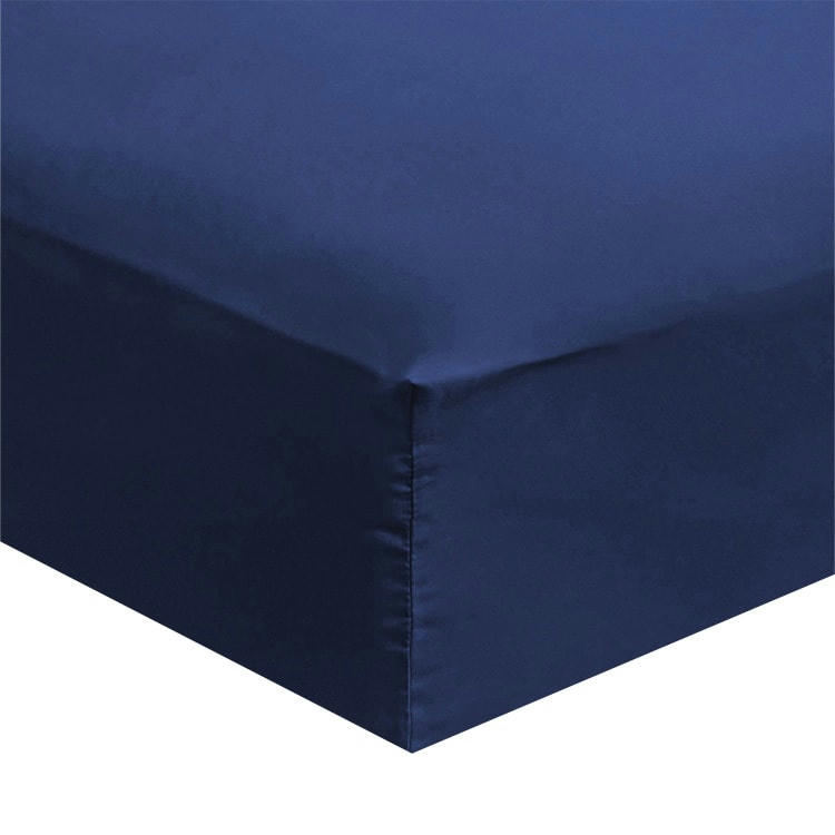 - Drap housse grand bonnet microfibre Bleu 80x200cm