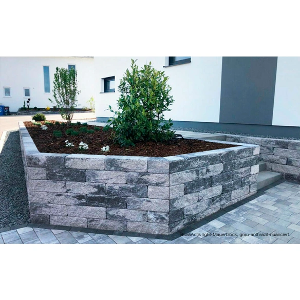 Mauerstein »Anzio Antik«, BxHxT: 50 x 15 x 18 cm, grau-anthrazit-nuanciert