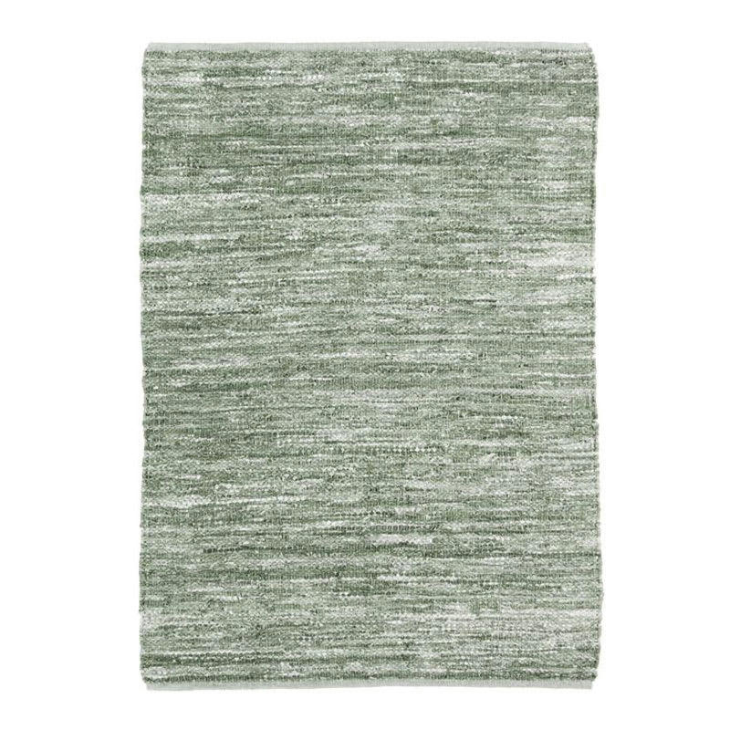 SKIN - Tapis en cuir tressé vert clair 120x170