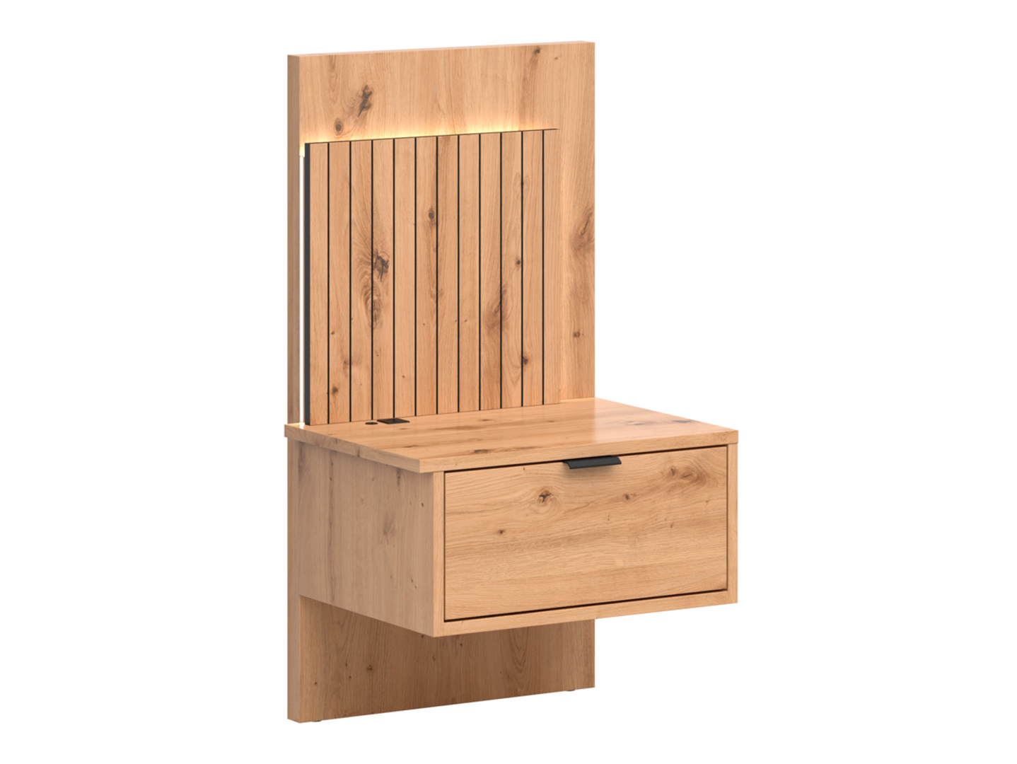 Szafka nocna Lamea prawa 52 cm dąb artisan z USB LED