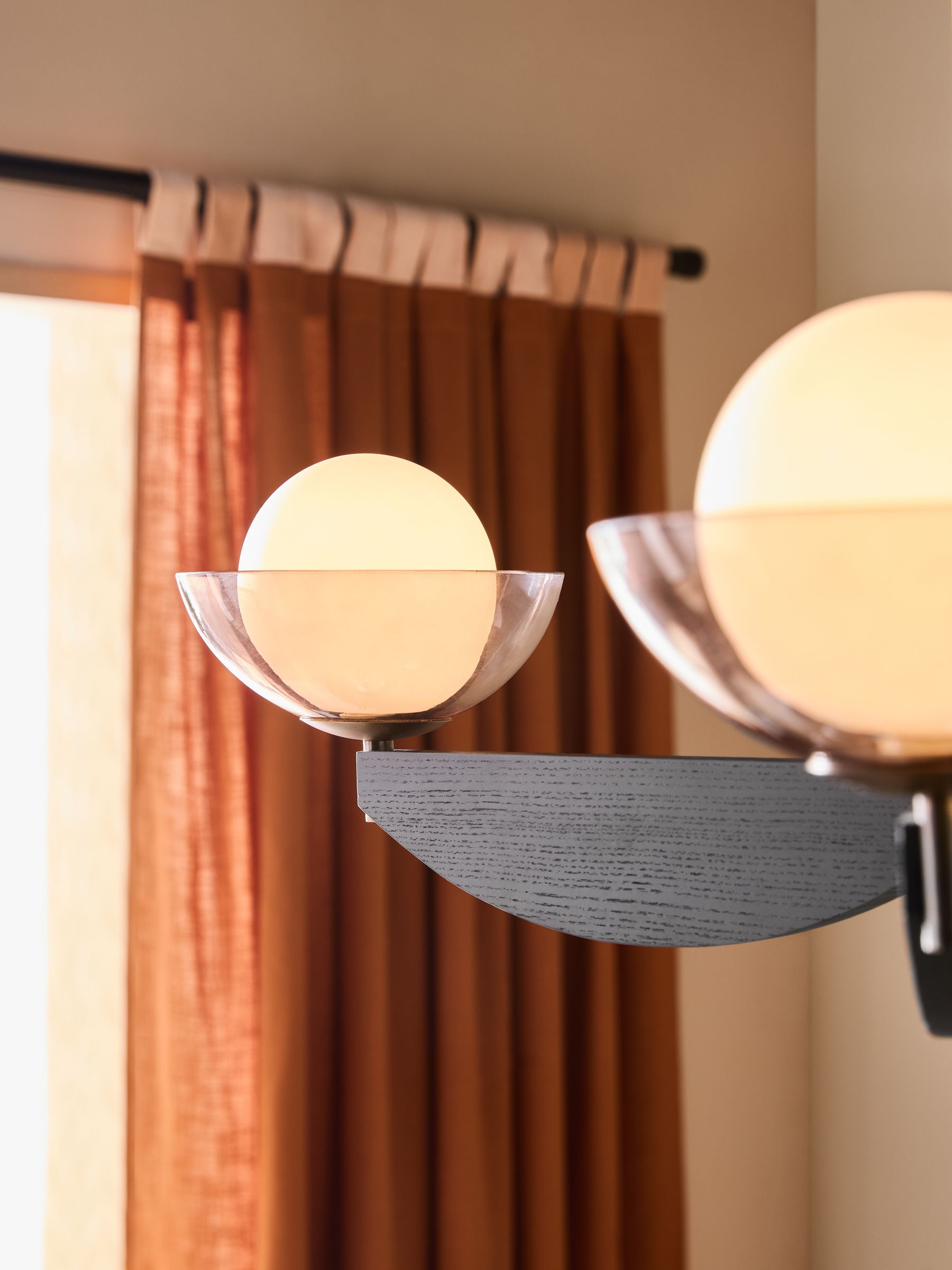 Small Layla Ceiling Light in Black Wood
