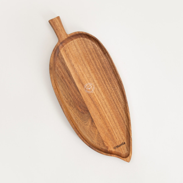 Deska do serwowania MOOKA w kształcie liścia 40x17 cm HOMLA