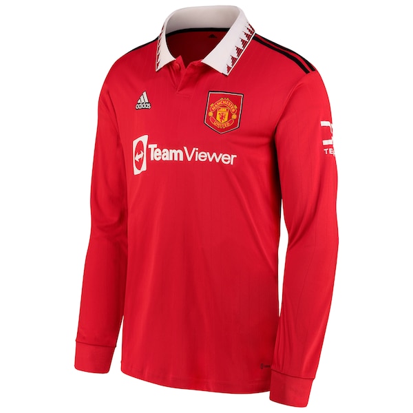 Manchester United adidas 2022/23 Home Replica Long Sleeve Blank Jersey - Red