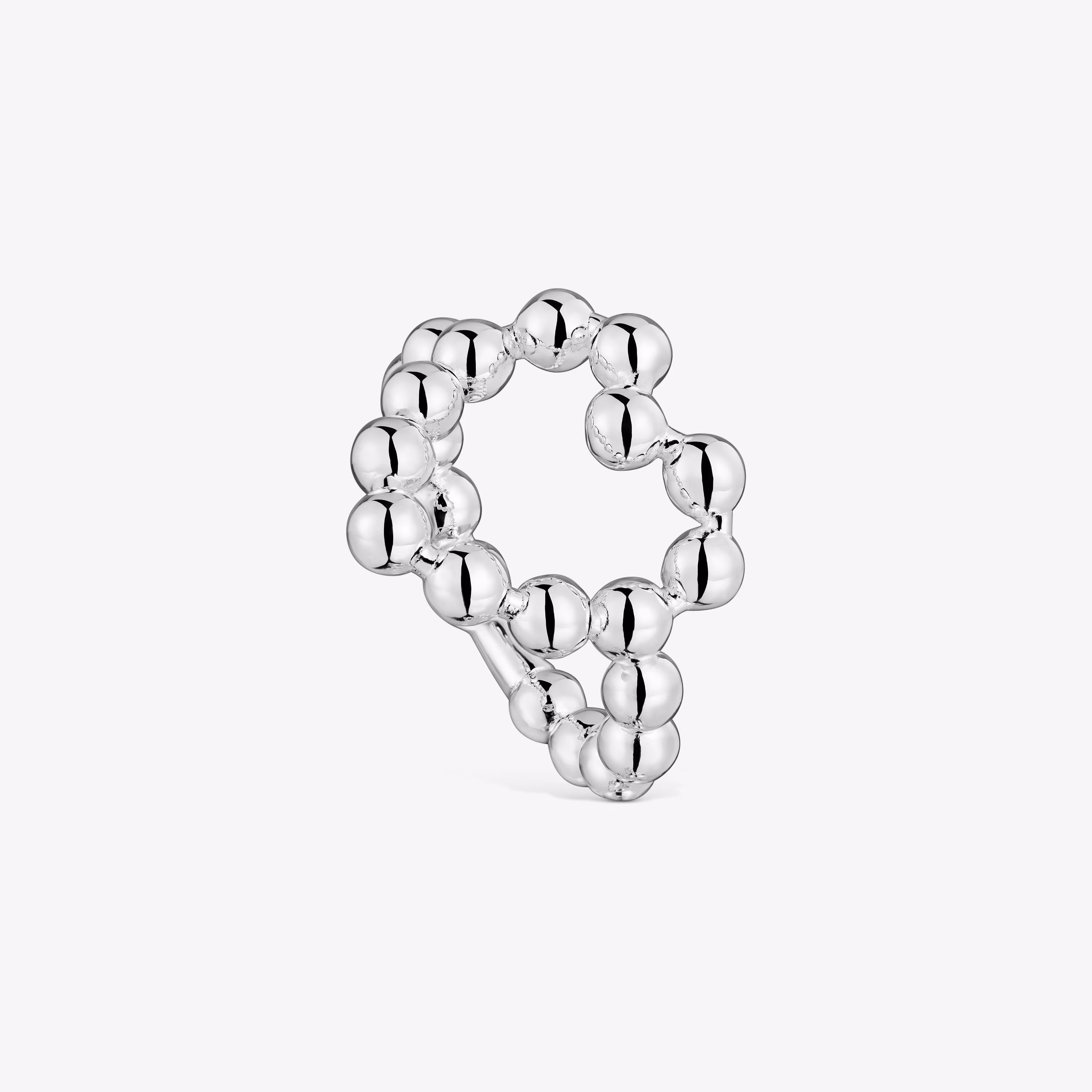 Anillo grande de plata corazón Sugar Party