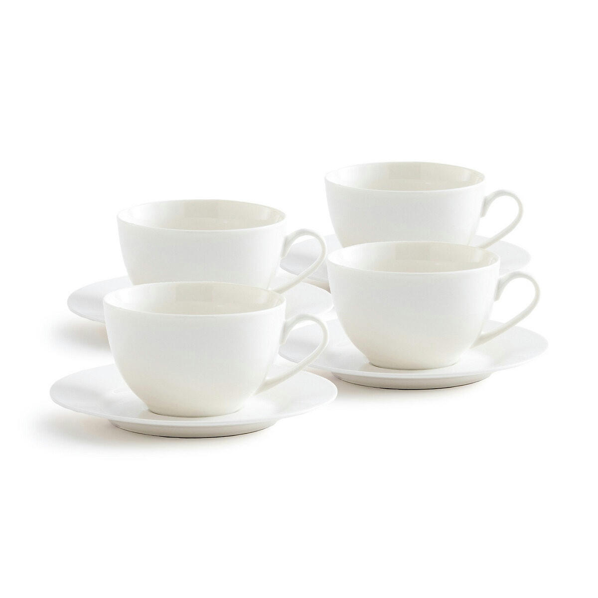 Lot de 4 tasses à thé en porcelaine, Ginny