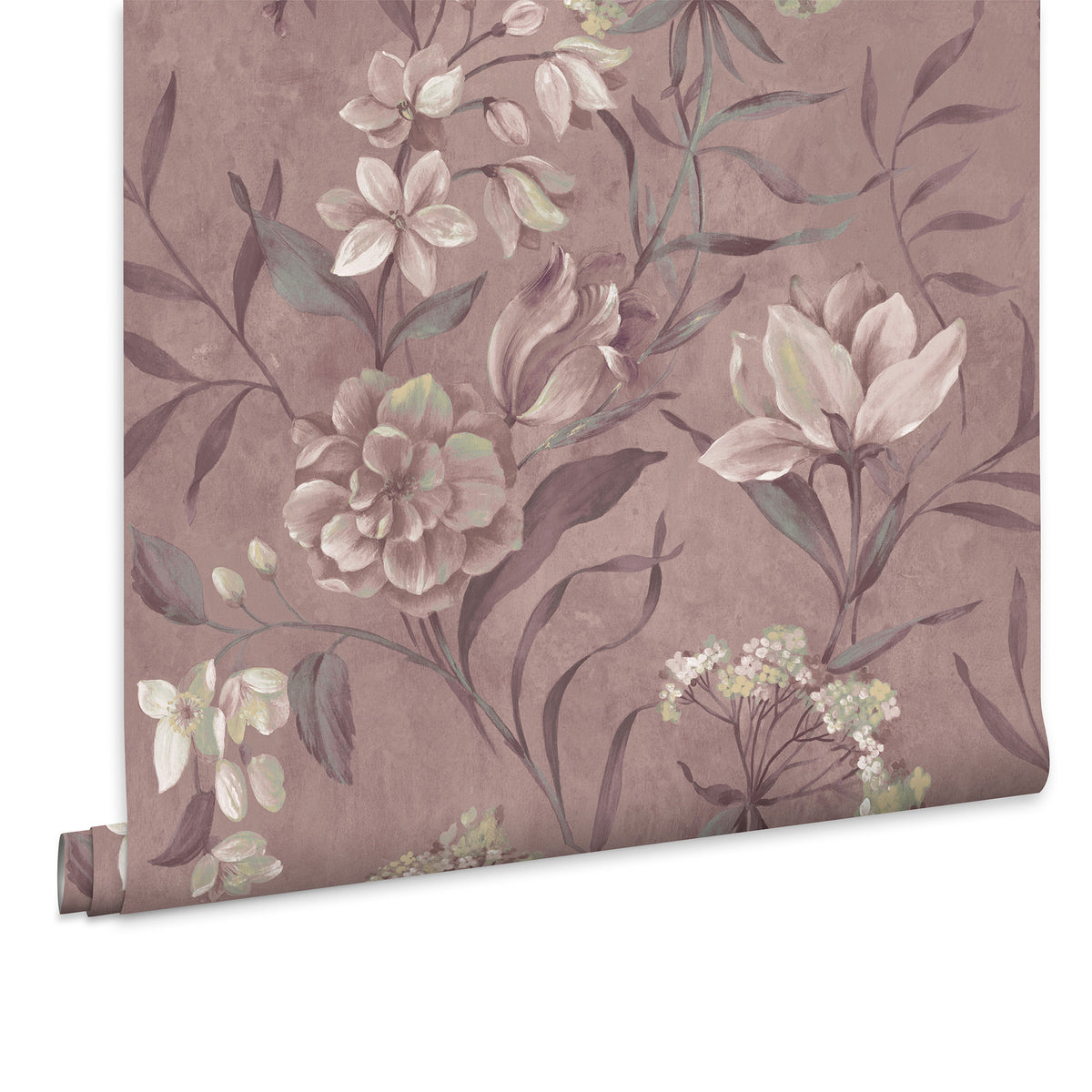 Laura Ashley Vliesbehang - Blairmore Floral Grape 10mx52cm