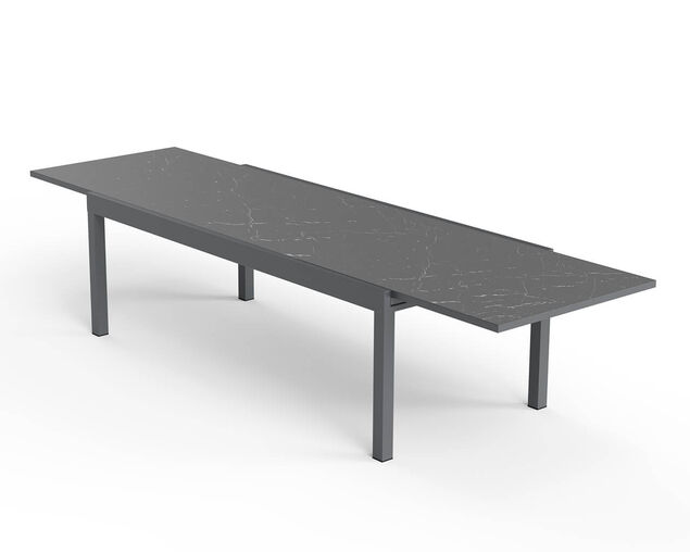 Frankie-Sinta 13 Piece Extension Dining Setting (Gunmetal Grey)