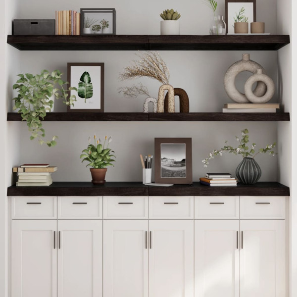 VidaXL Półka ciemnobrązowa 180x50x(2-6) cm wykończone