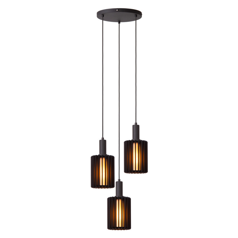 Suspension Lambres noire Ø 40 cm E27 3 x 40 W LUCIDE