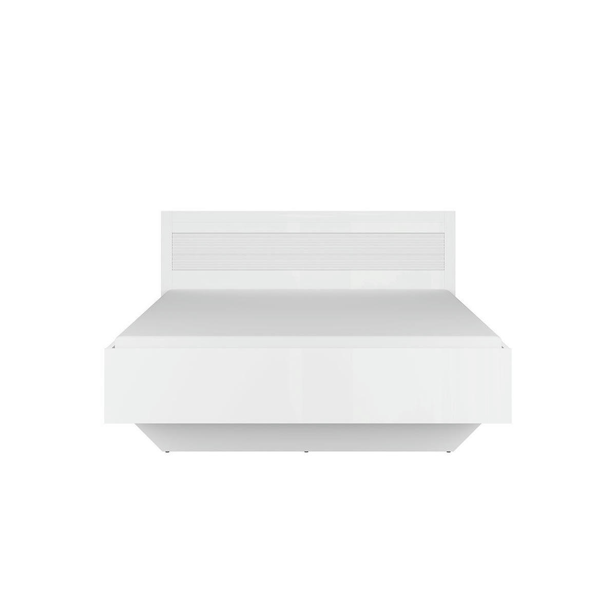 - Lit 160x200 blanc laqué