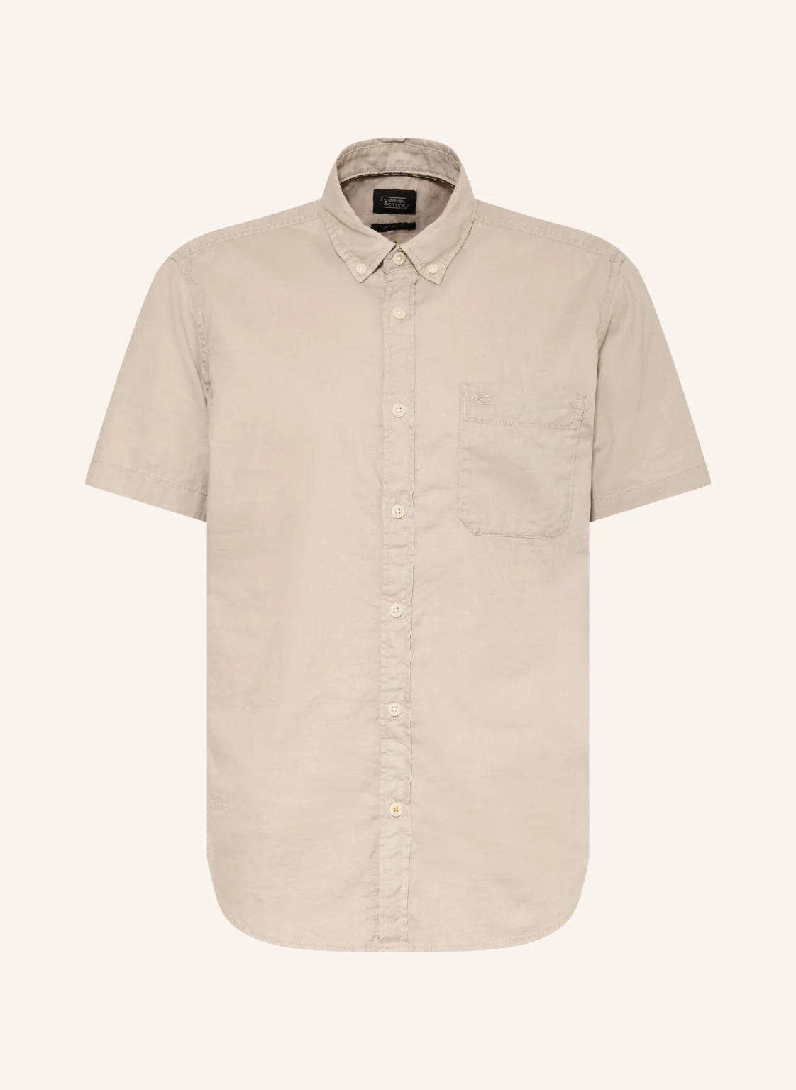camel active Kurzarm-Hemd Regular Fit mit Leinen