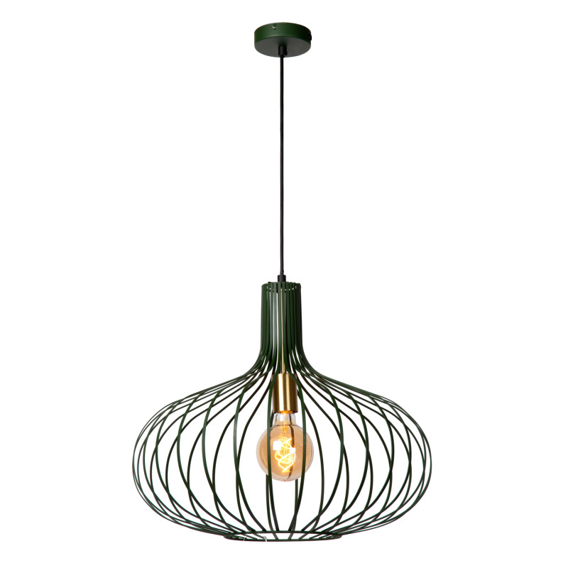 Suspension Manuela verte Ø 50 cm E27 60 W LUCIDE