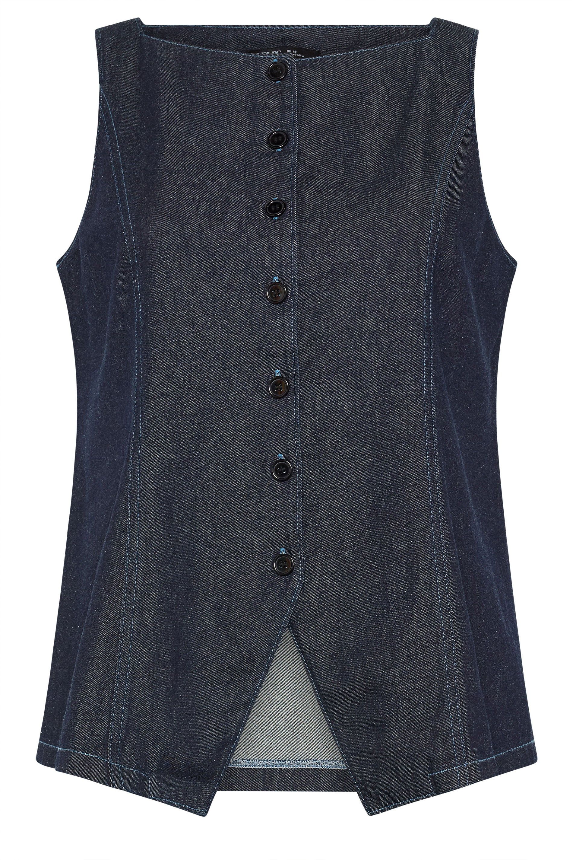 Yours Denim Longline Waistcoat