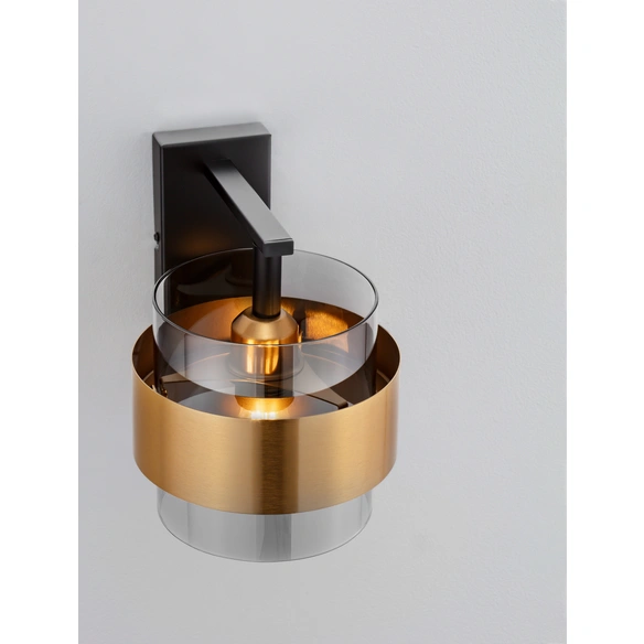Wandleuchte »Sianna «, LED, 1-flammig, goldfarben/rauchgrau/schwarz