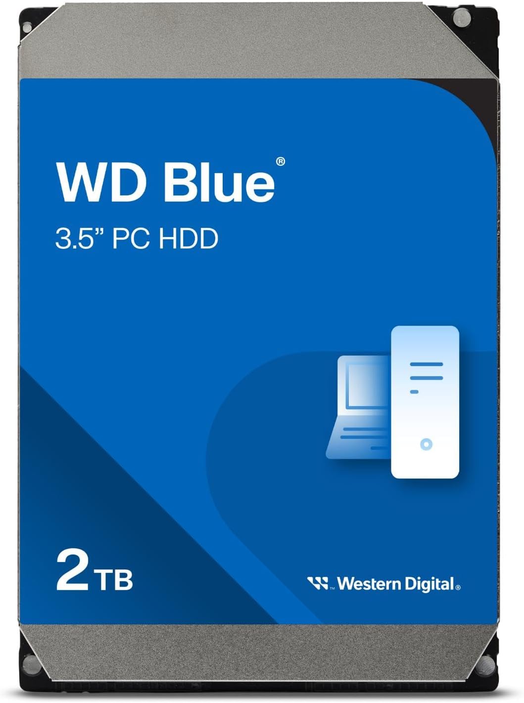 Western Digital 2TB WD Blue PC Internal Hard Drive HDD - 5400 RPM, SATA 6 Gb/s, 64 MB Cache, 3.5 - WD20EARZ (Renewed)