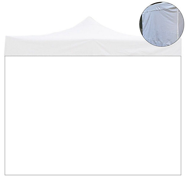 Bâche latérale de rechange blanche imperméable de 4,5x2 m pour tonnelle pliante