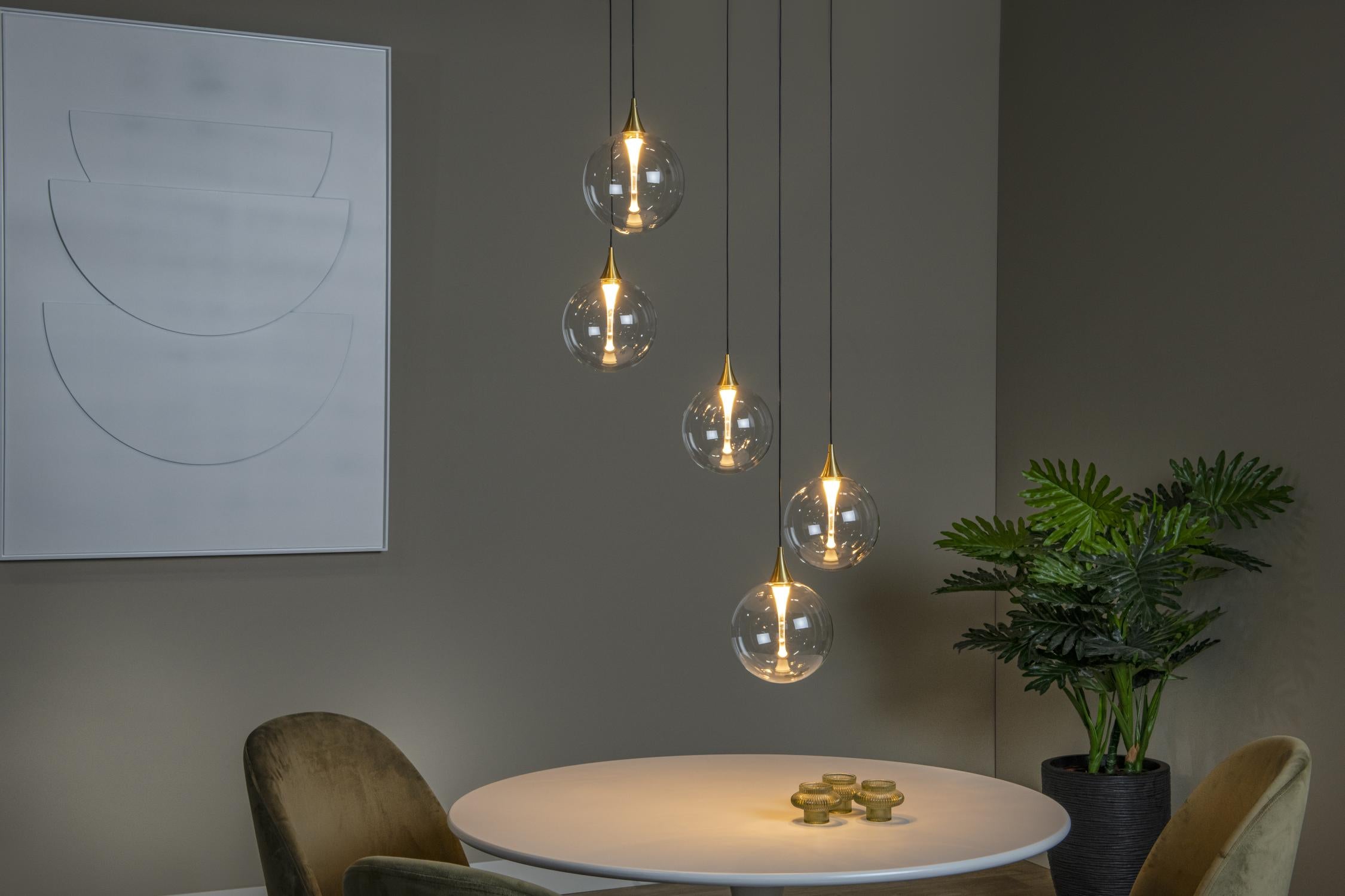 Lucide hanglamp GISELA - Geïntegreerde LED - Transparant