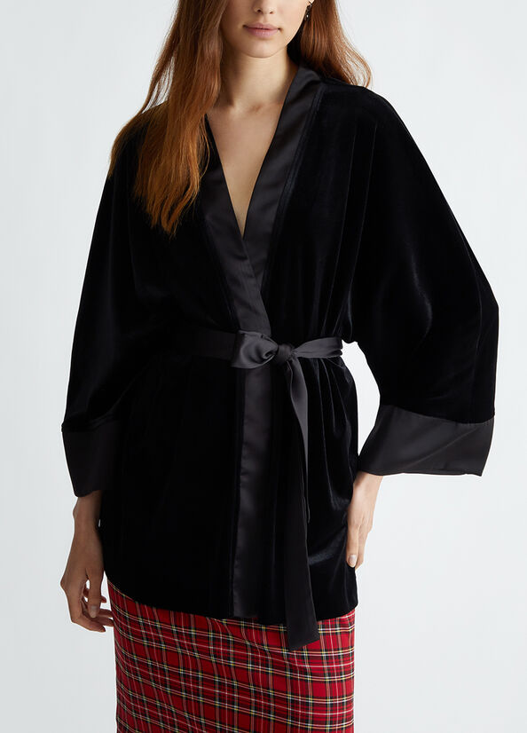 Giacca kimono in velluto