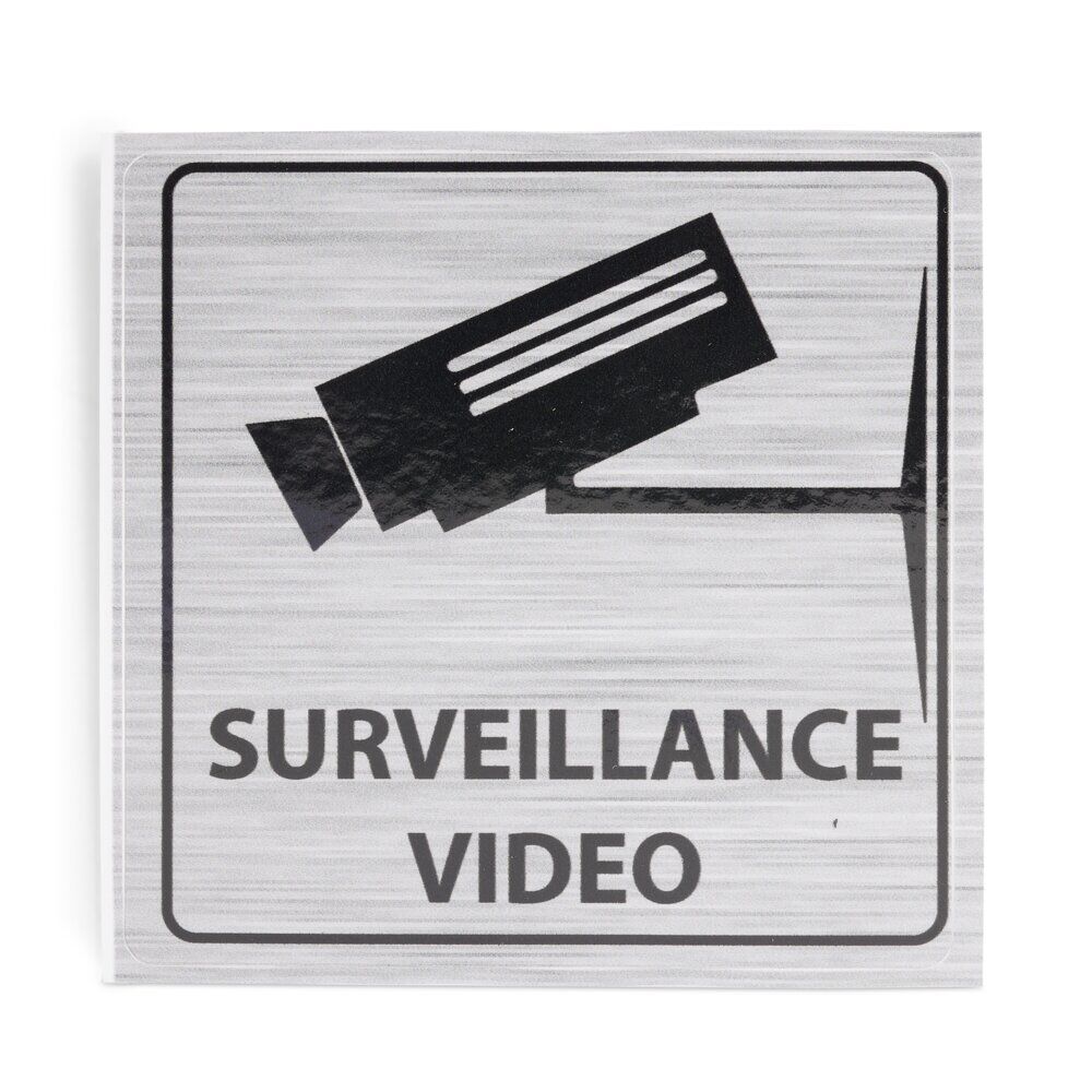 Signalétique adhésive "Surveillance vidéo" - 8x8 cm